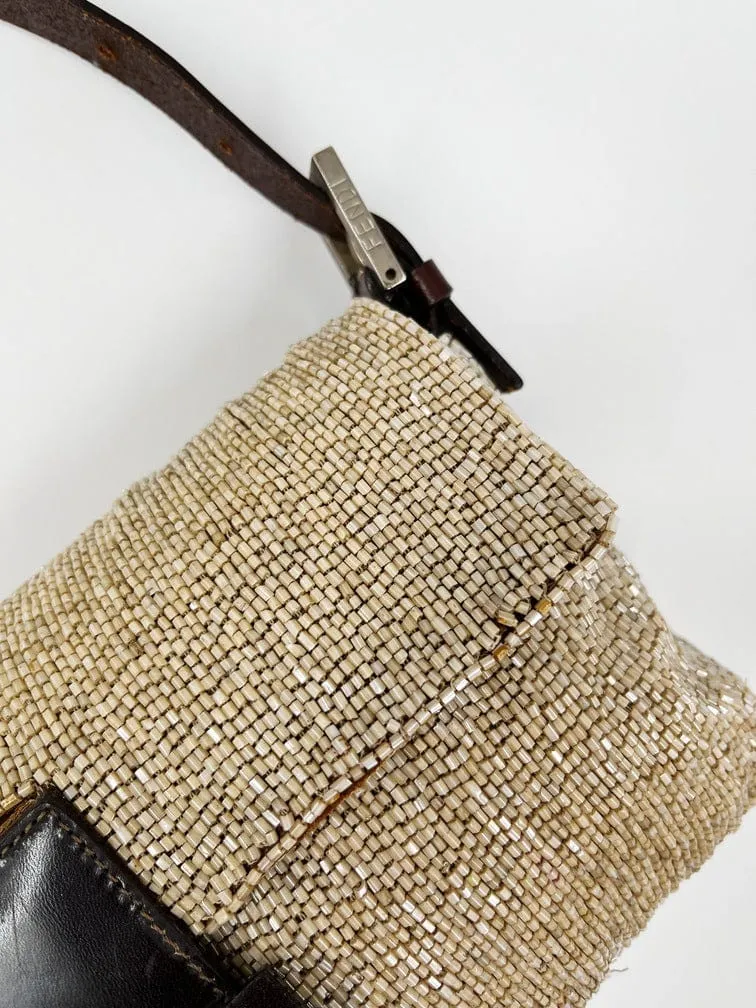 Fendi Sequin Beaded Baguette Bag