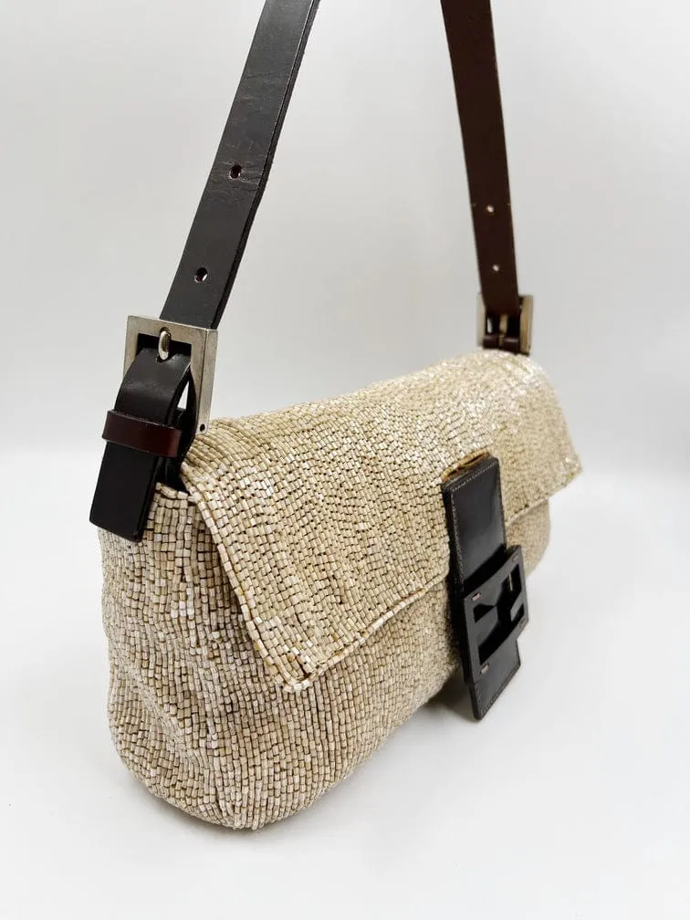 Fendi Sequin Beaded Baguette Bag