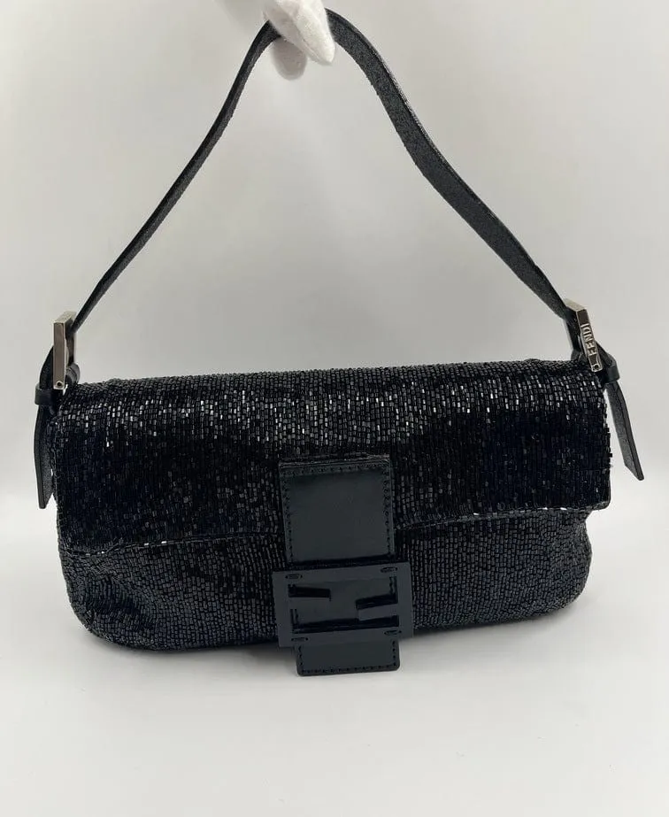 Fendi Sequin Beaded Baguette Bag