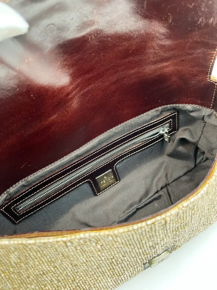 Fendi Sequin Beaded Baguette Bag