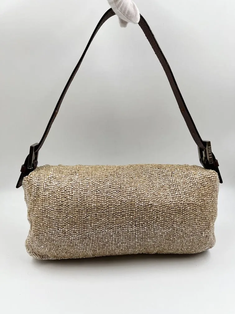 Fendi Sequin Beaded Baguette Bag