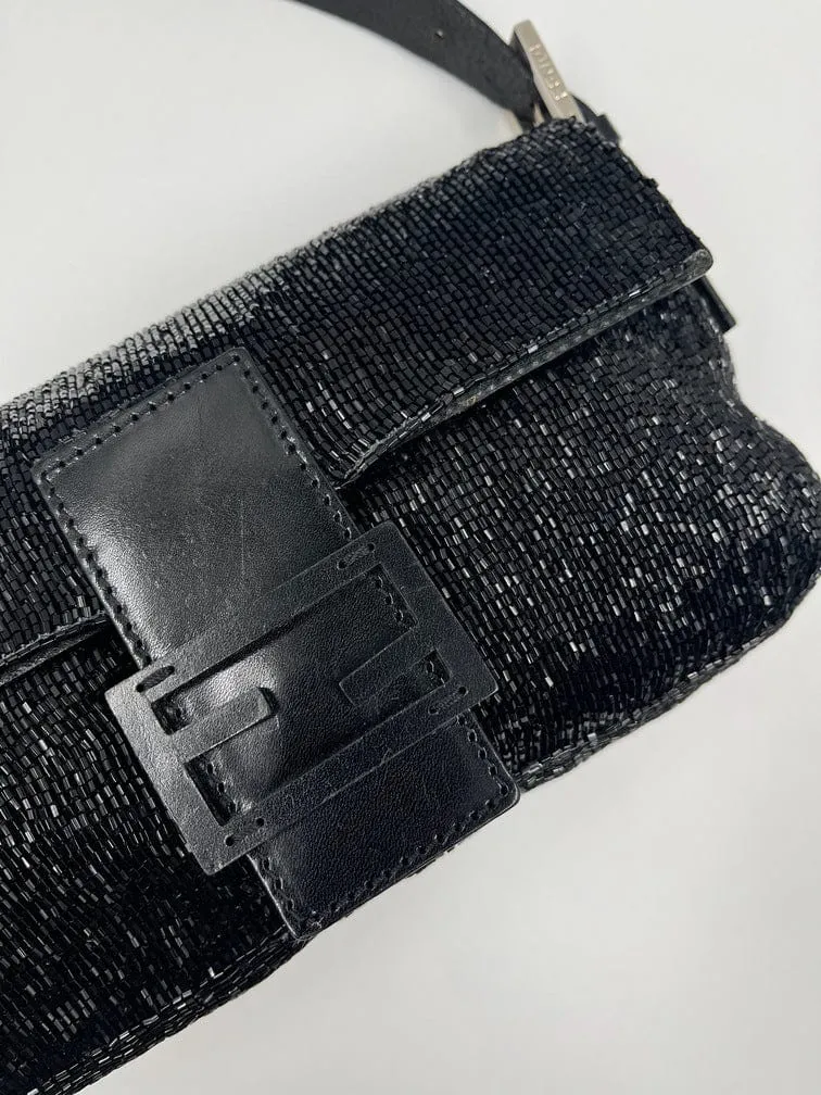 Fendi Sequin Beaded Baguette Bag