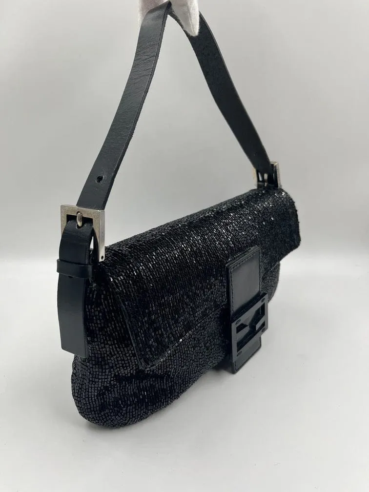 Fendi Sequin Beaded Baguette Bag