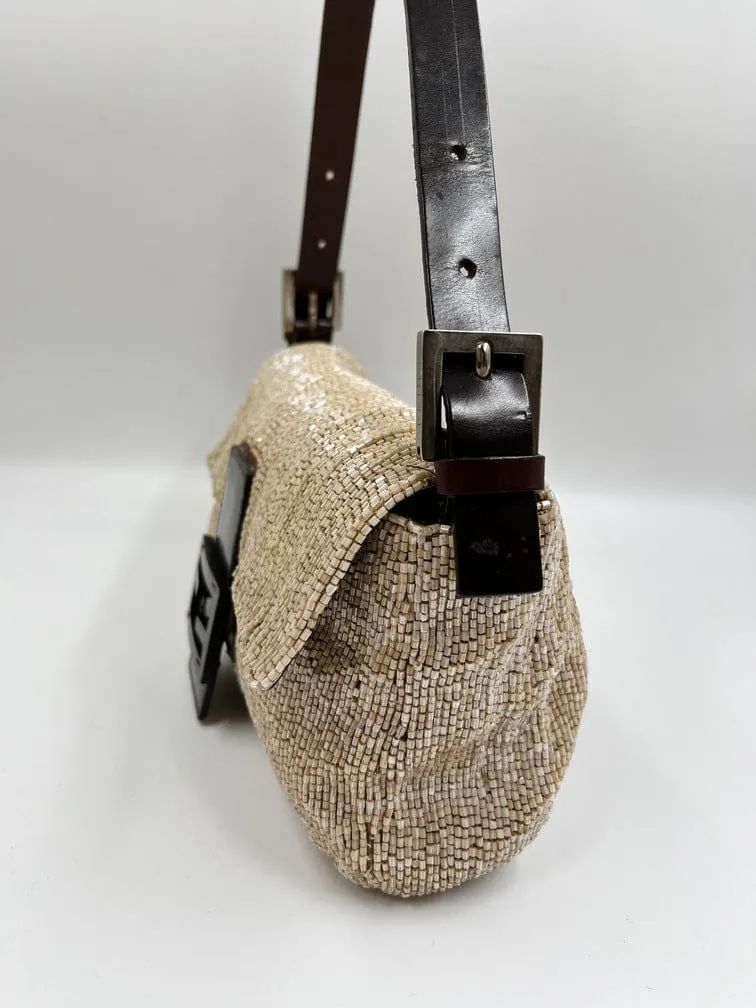 Fendi Sequin Beaded Baguette Bag