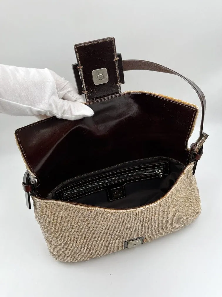Fendi Sequin Beaded Baguette Bag