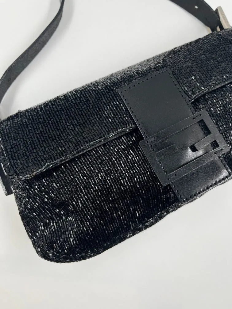 Fendi Sequin Beaded Baguette Bag