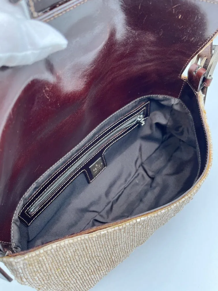 Fendi Sequin Beaded Baguette Bag