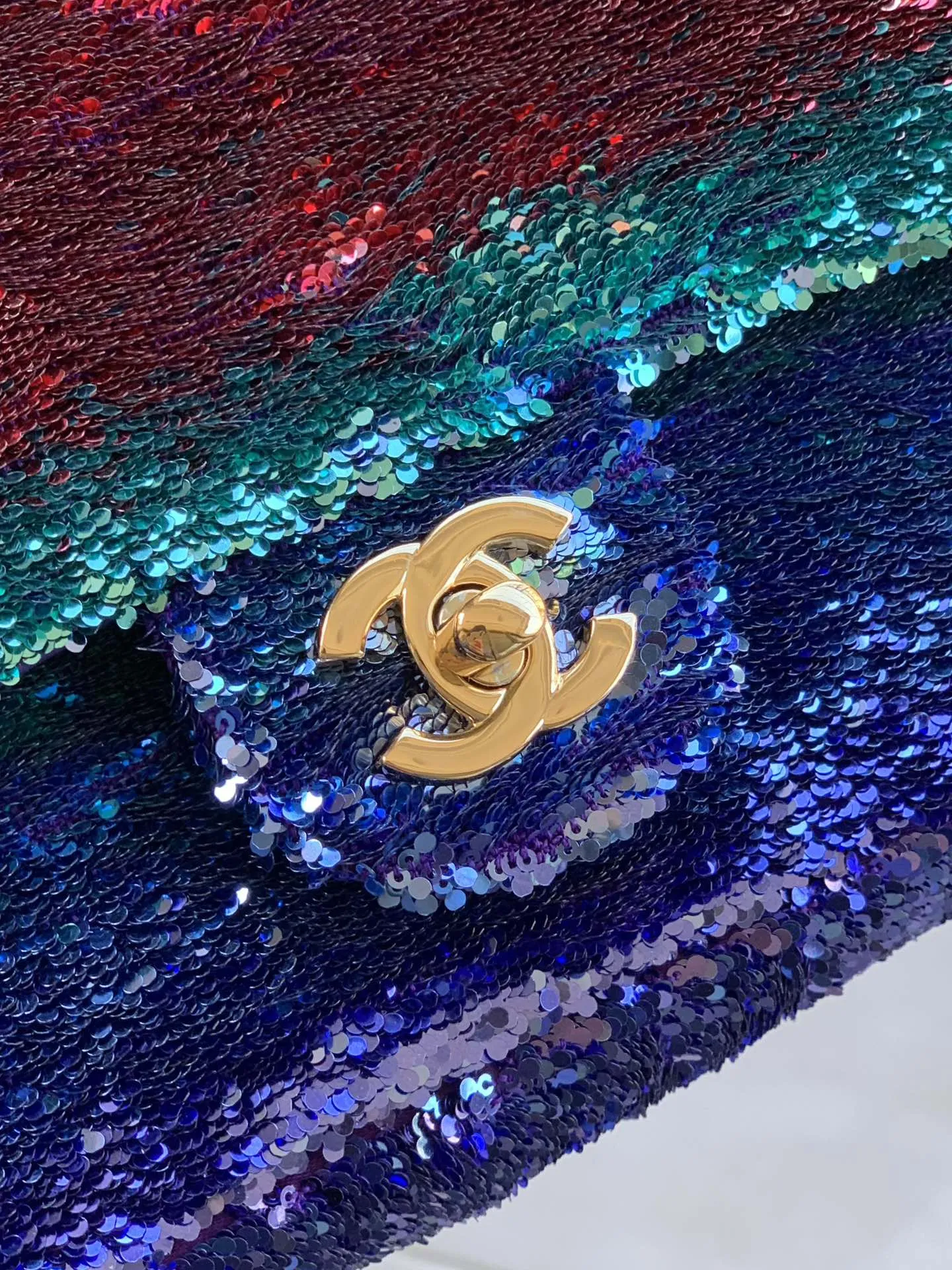Flap Bag Mini 21cm Multicolor Sequin
