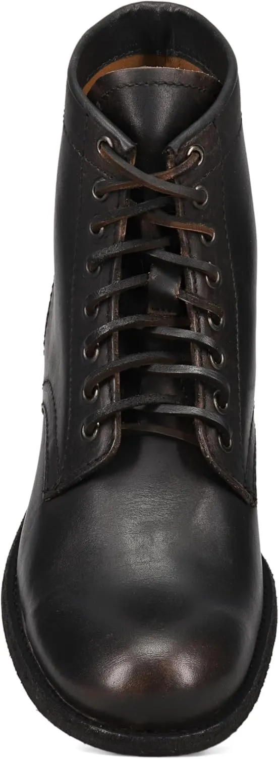 Frye Tyler Lace Up Boots for Men Crafted from Soft Vintage Leather with Blake Construction, Burnished Toe and Heel, and Rubber Inserts on Leather Soles – 5 ¾” Shaft Height