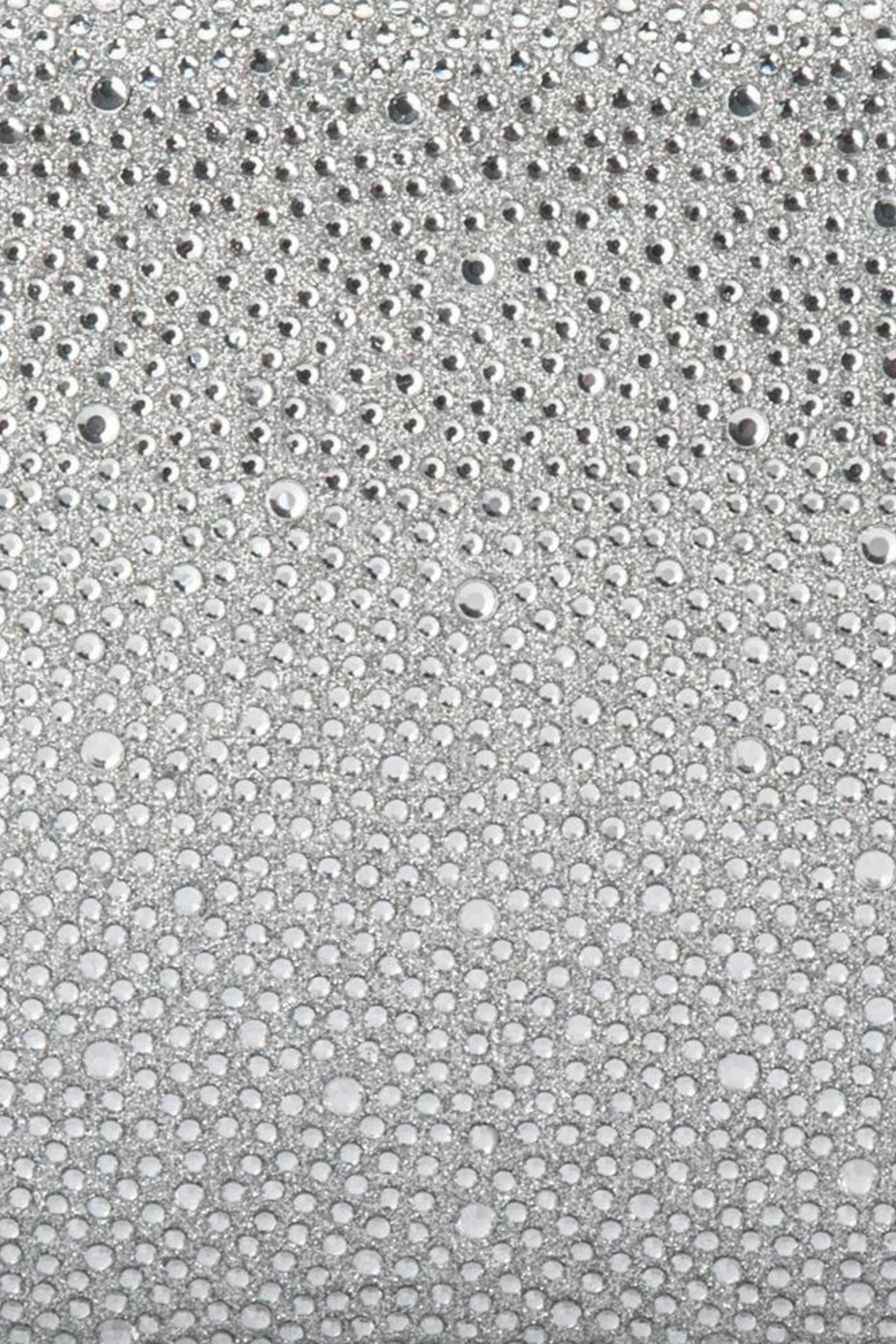 Gabby Metallic Hot Fix Clutch - Silver