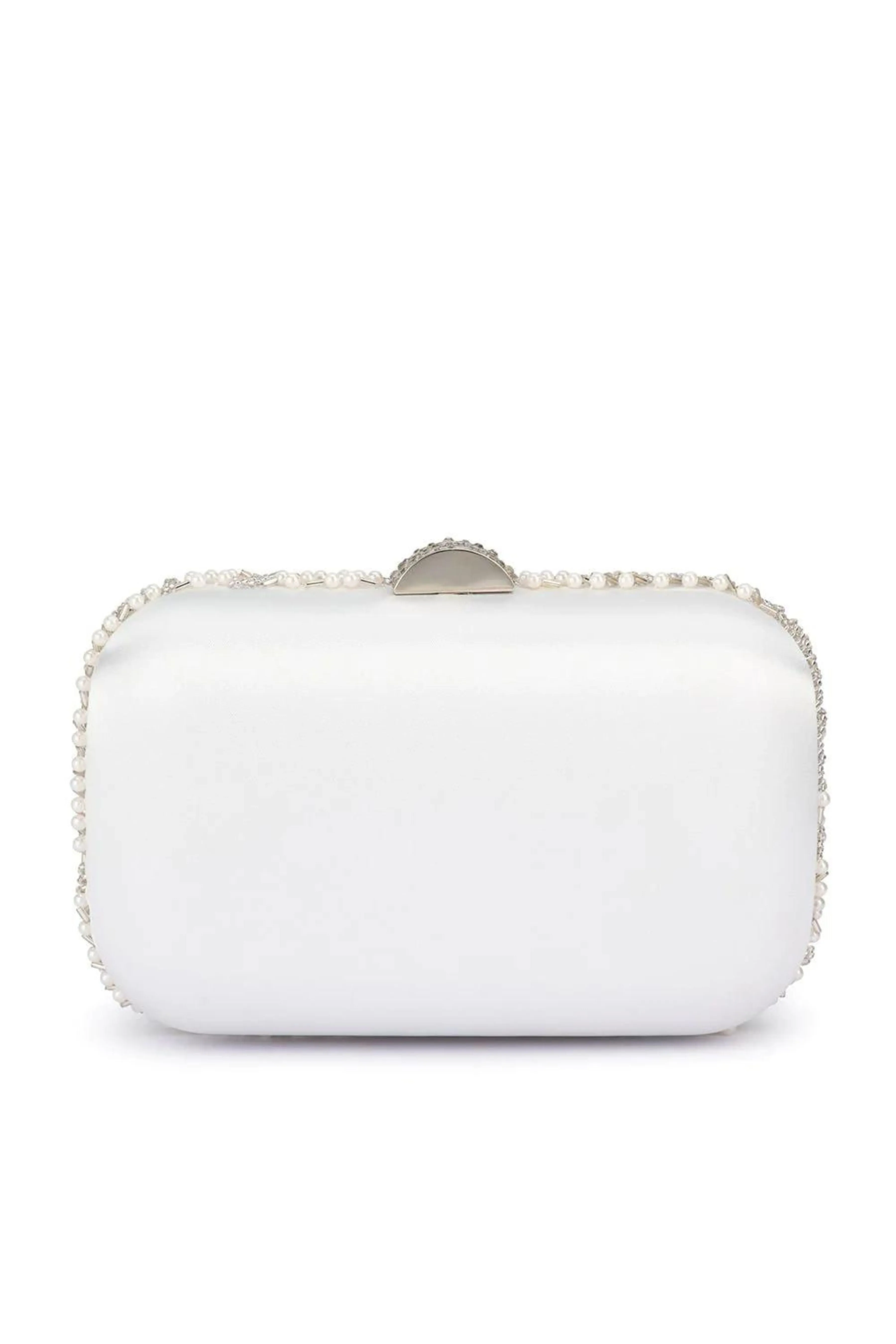 Gabriel Encrusted Clutch - White