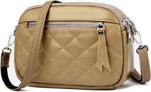 Genuine Leather Crossbody Purses for Women Small Crossbody Shoulder Handbags Clutch Purse