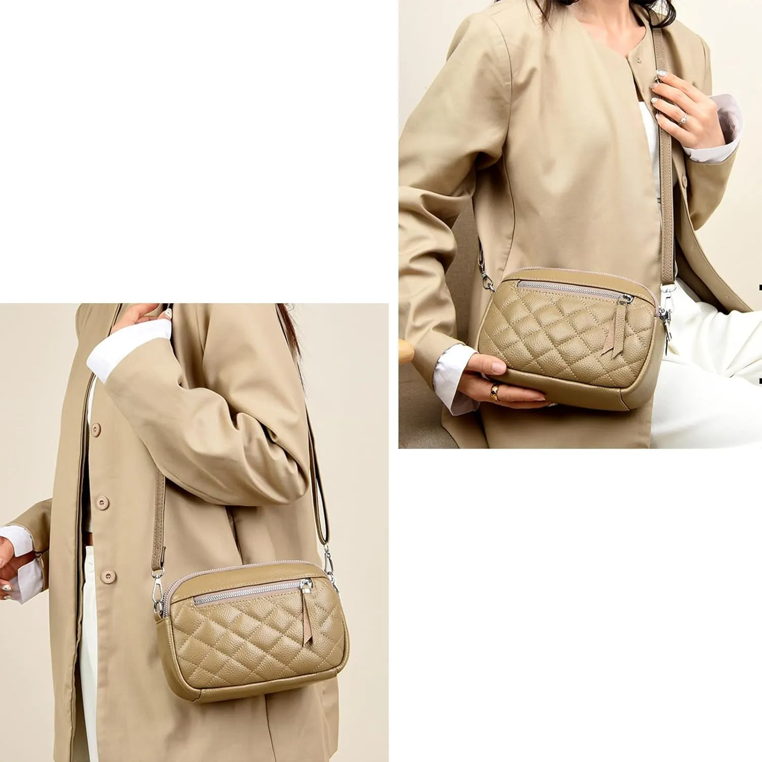 Genuine Leather Crossbody Purses for Women Small Crossbody Shoulder Handbags Clutch Purse