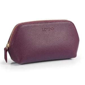 Genuine Leather Makeup Bag Cosmetic Pouch Travel Organizer Toiletry Clutch