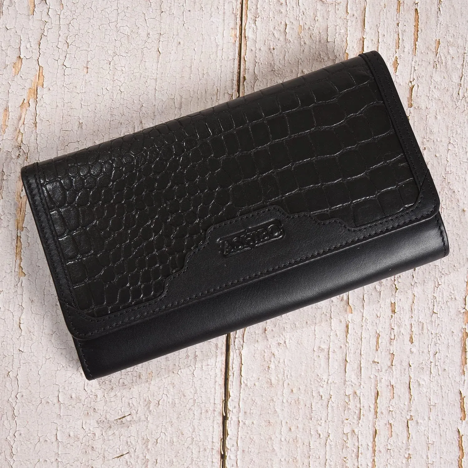 Genuine Leather Wristlet Clutch Wallet Purse