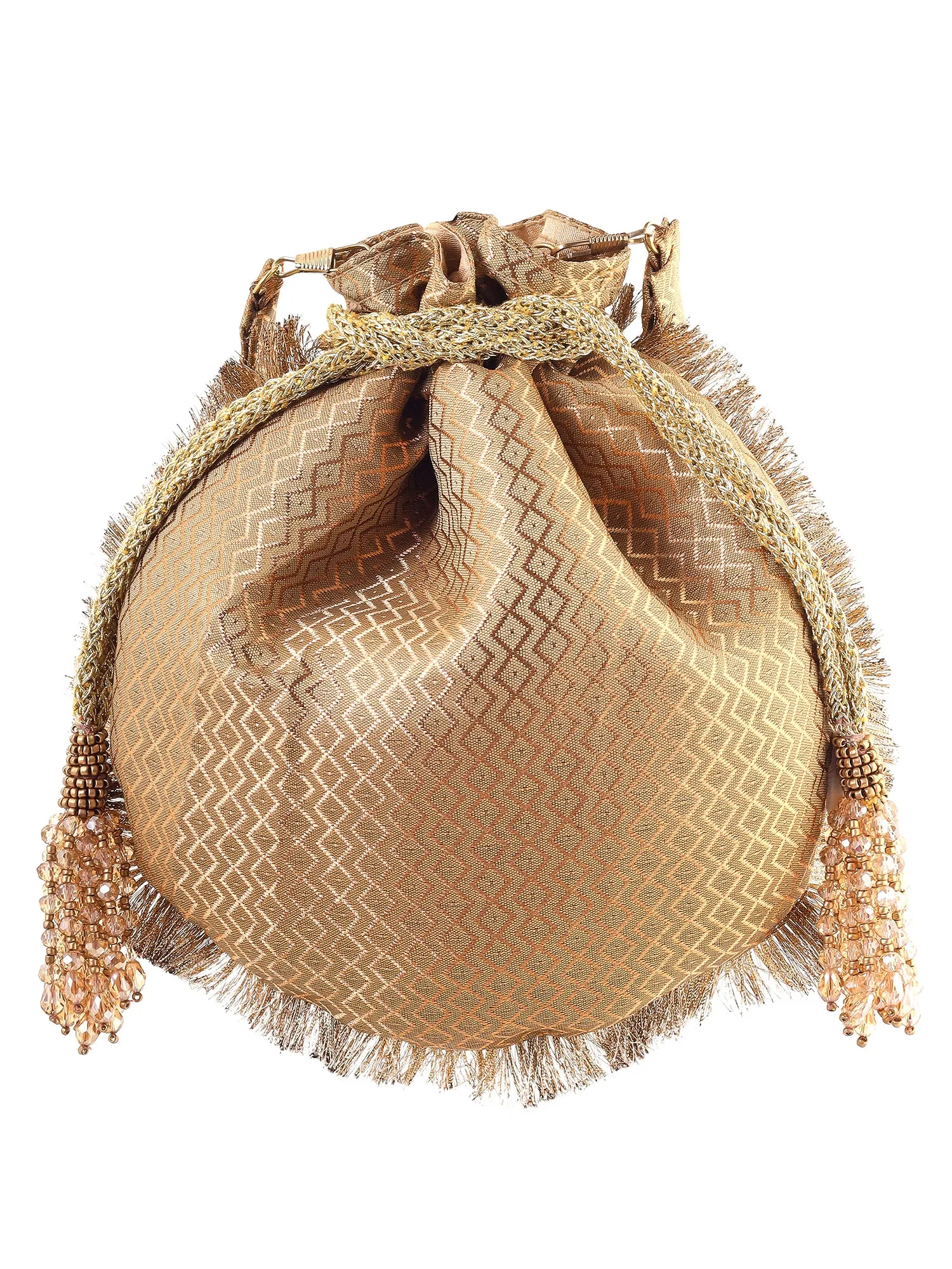 Ghoomar Copper Brocade Potli