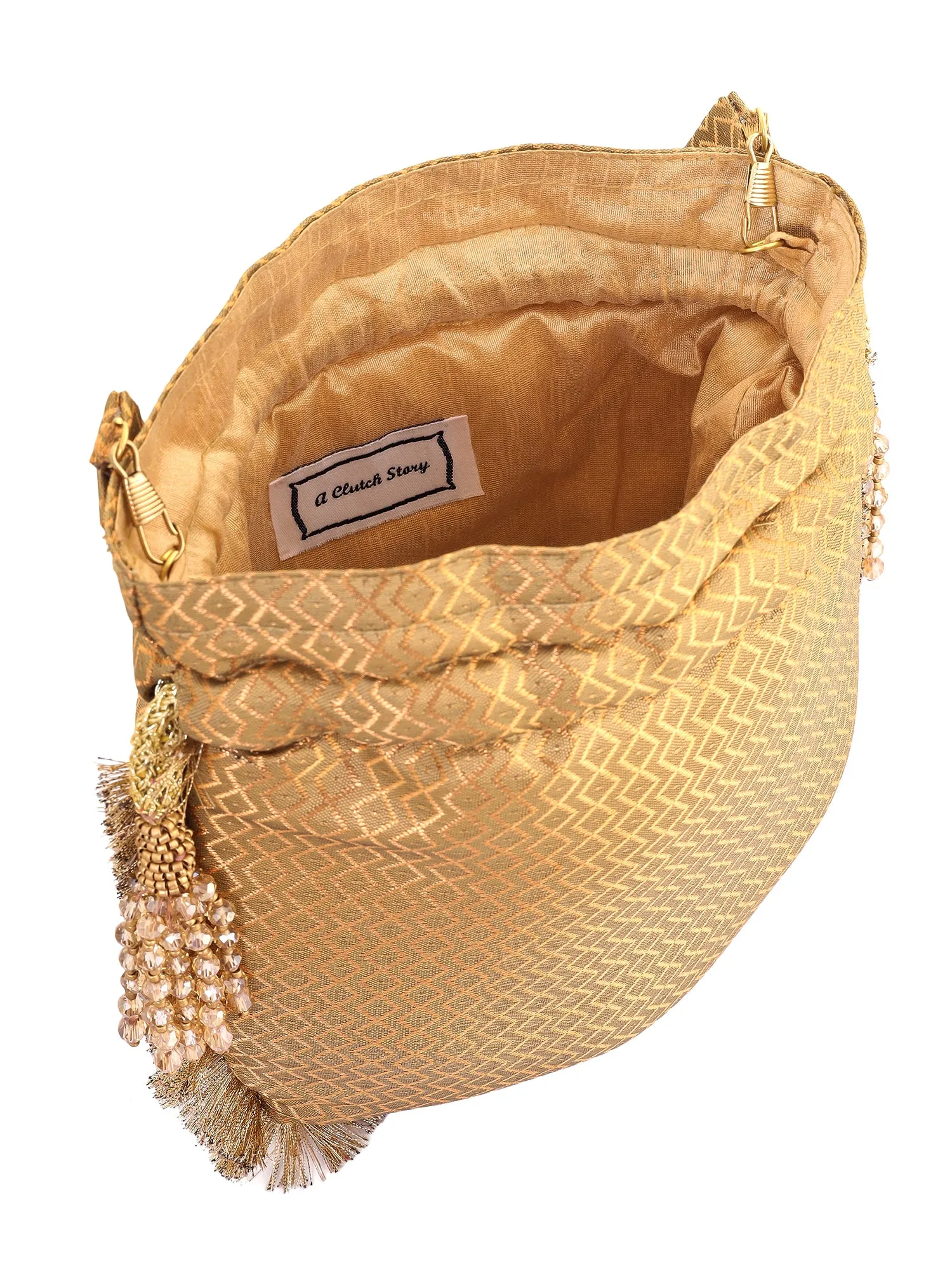 Ghoomar Copper Brocade Potli