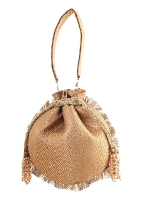 Ghoomar Copper Brocade Potli