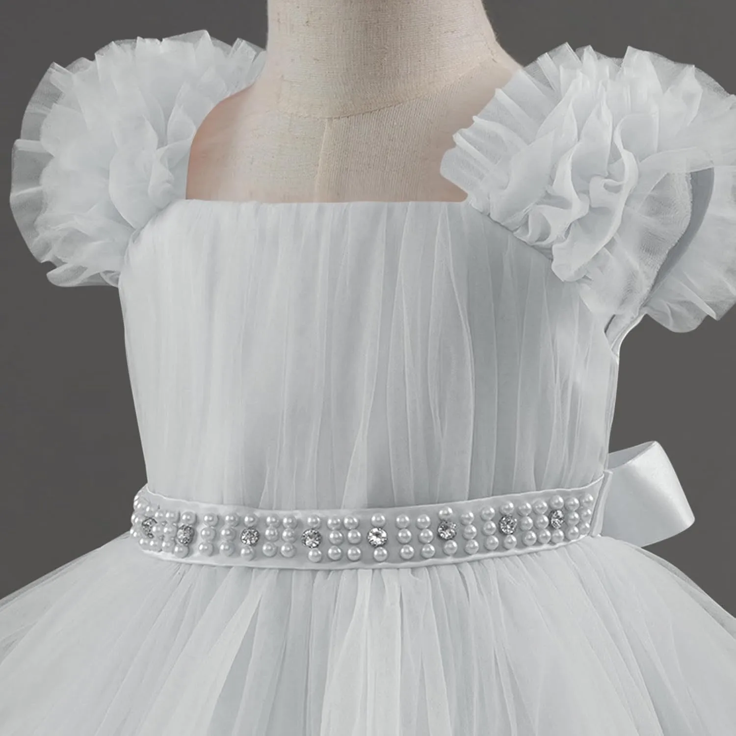 Girl Princess Party Dress Toddler Baby Girls Flower Tulle Tutu Dress 2025 Cute Elegant Formal Birthday Dresses 1-6Y