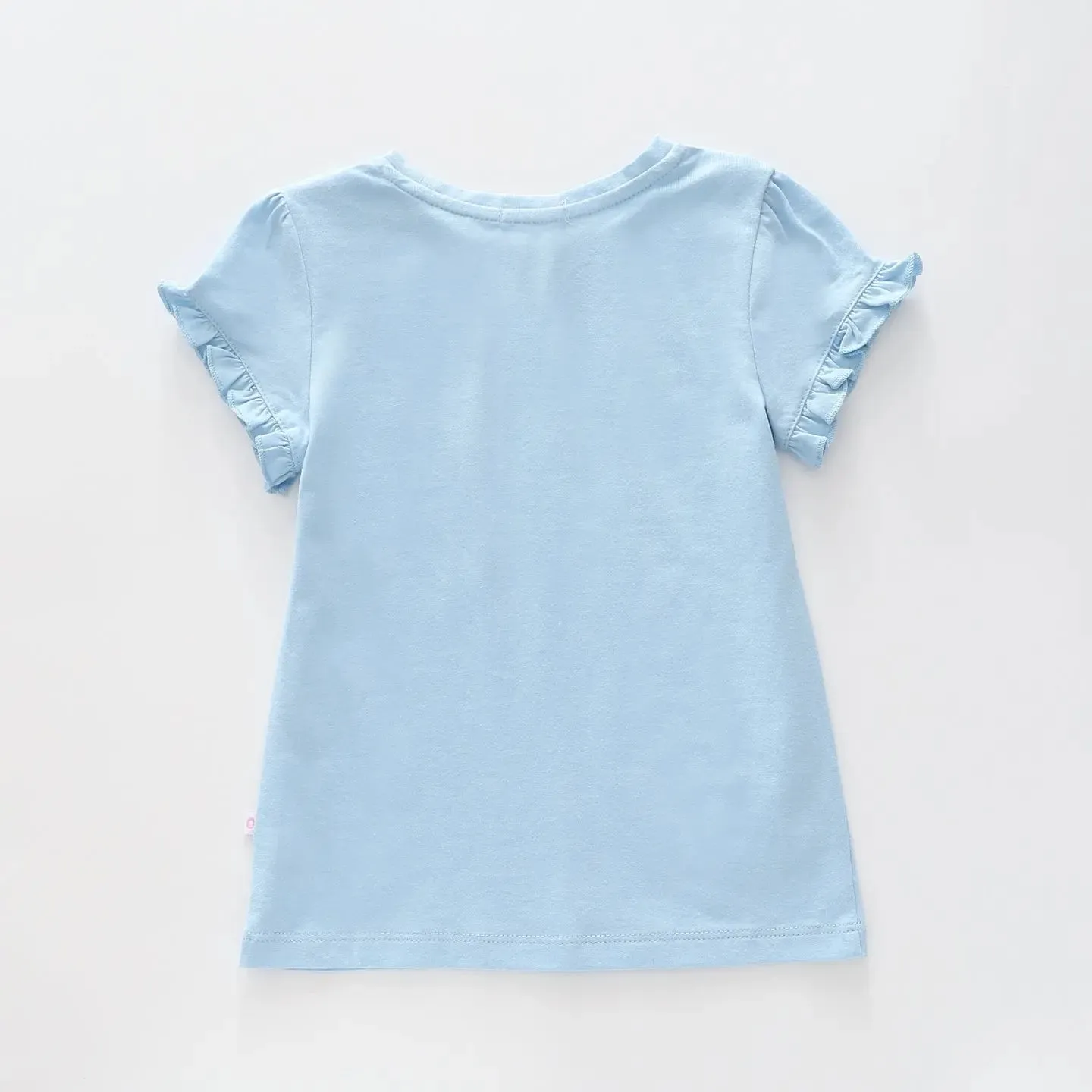 Girl's Pastel Blue Unicorn And Swan T-Shirt