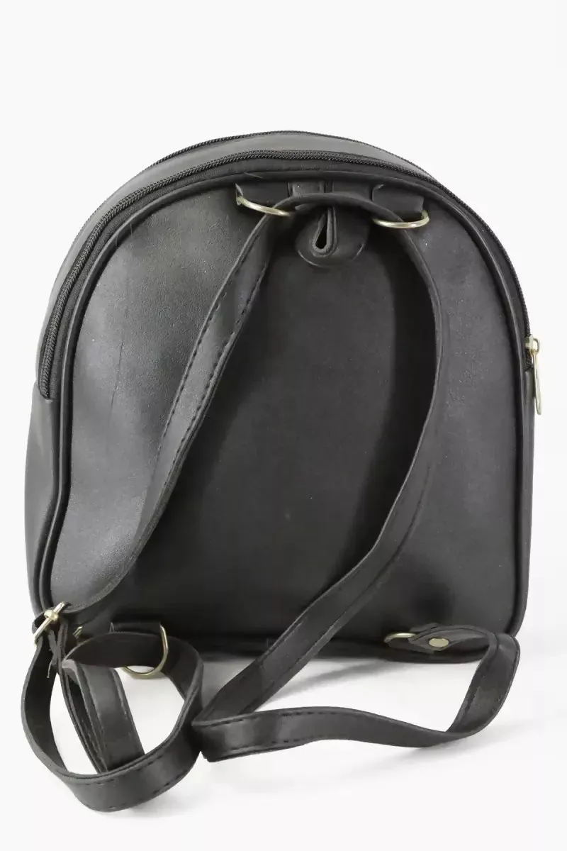 Girl's Sequin Shoulder Backpack - Black
