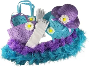Girls Tea Party Dress Up Set Hats Purses Boas Gloves Necklaces Morgan