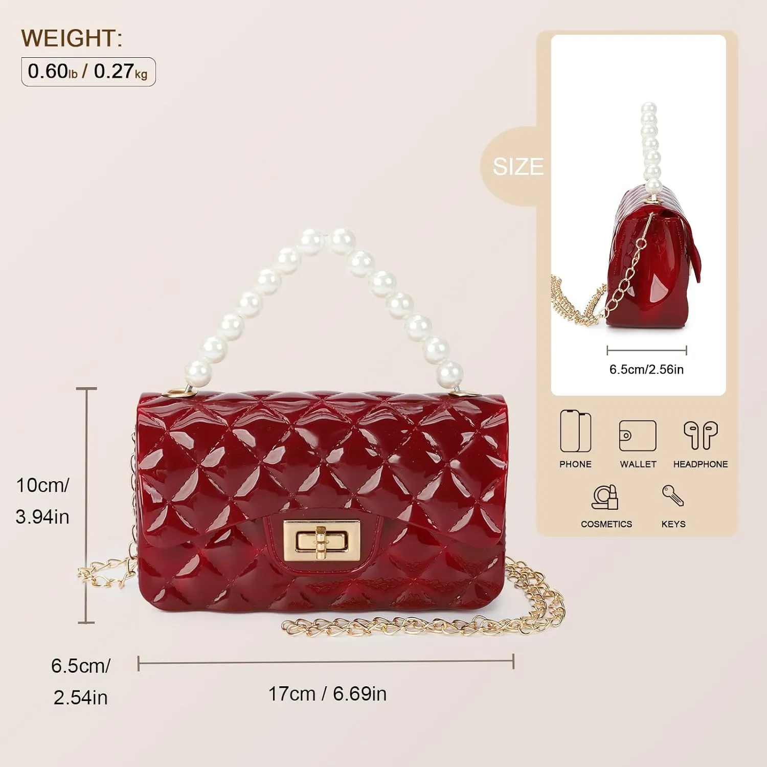 Gladdon Mini Quilted Crossbody Bags for Teen Girls Shoulder Purses Chain Strap Handbags Birthday Gift for Girl