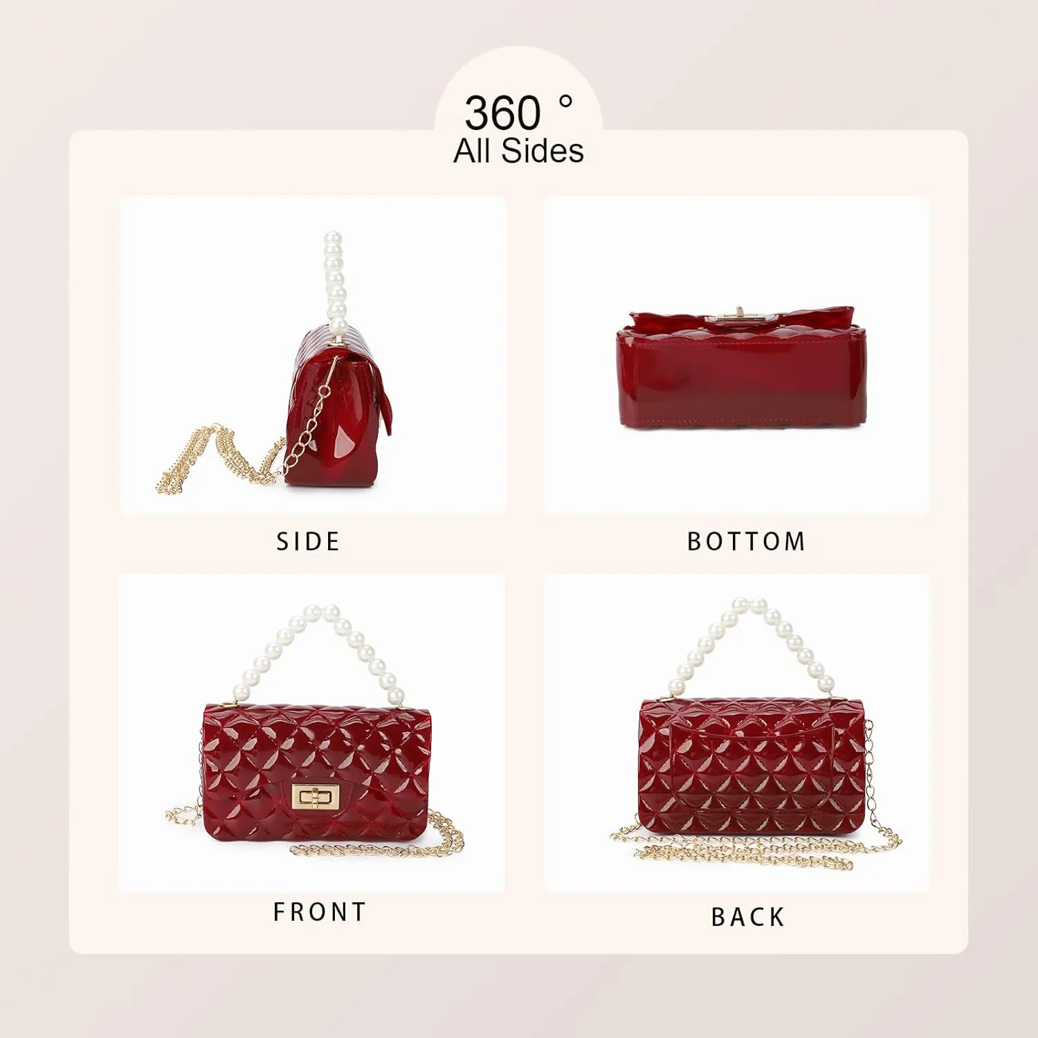 Gladdon Mini Quilted Crossbody Bags for Teen Girls Shoulder Purses Chain Strap Handbags Birthday Gift for Girl