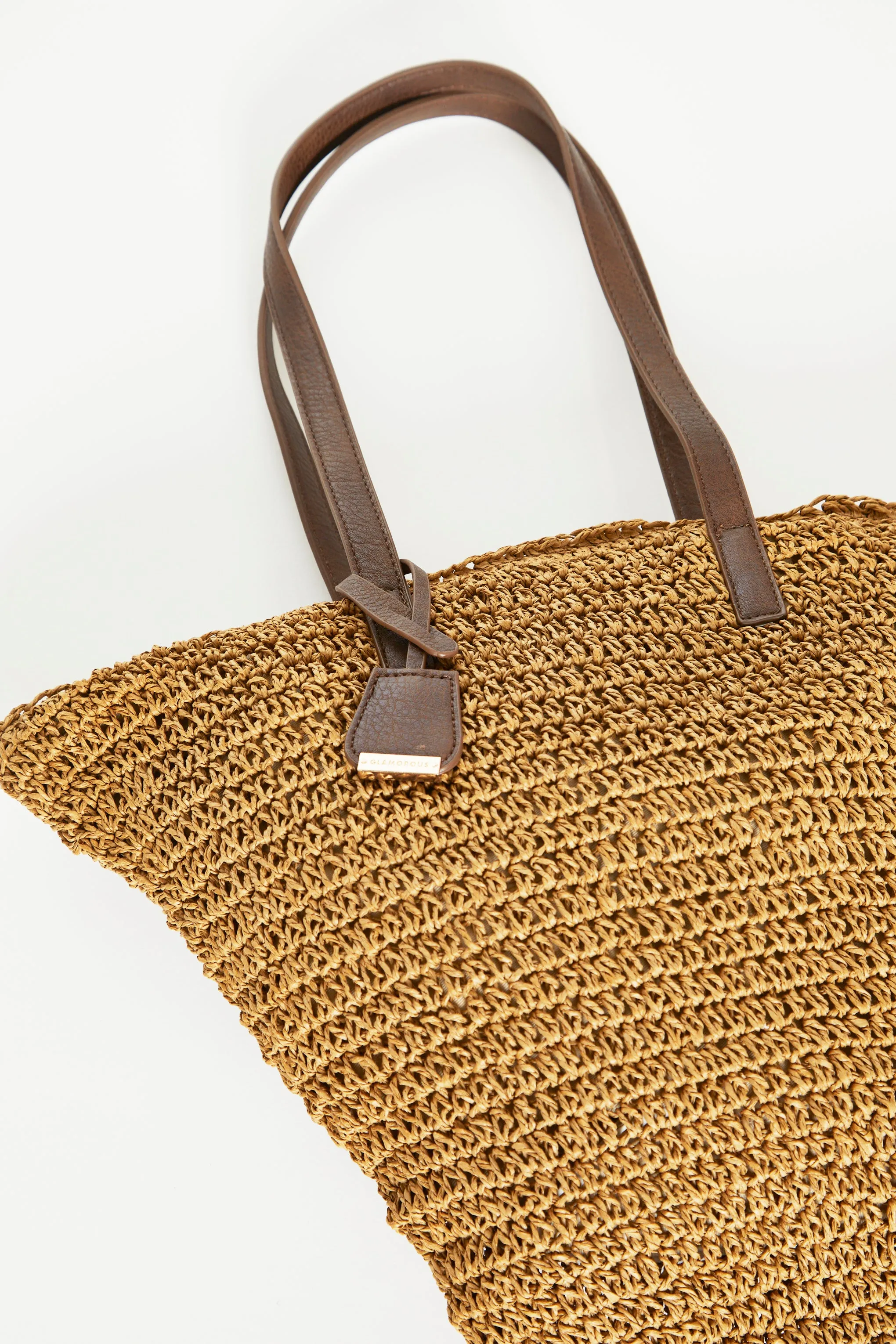 Glamorous Straw Tote Shoulder Bag