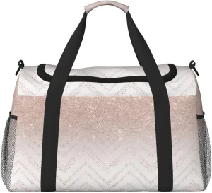 Glittery Pretty Pattern print Large Canvas Travel Duffel Bag Weekender Bags for Women Overnight Bag Carry On Tote Bag