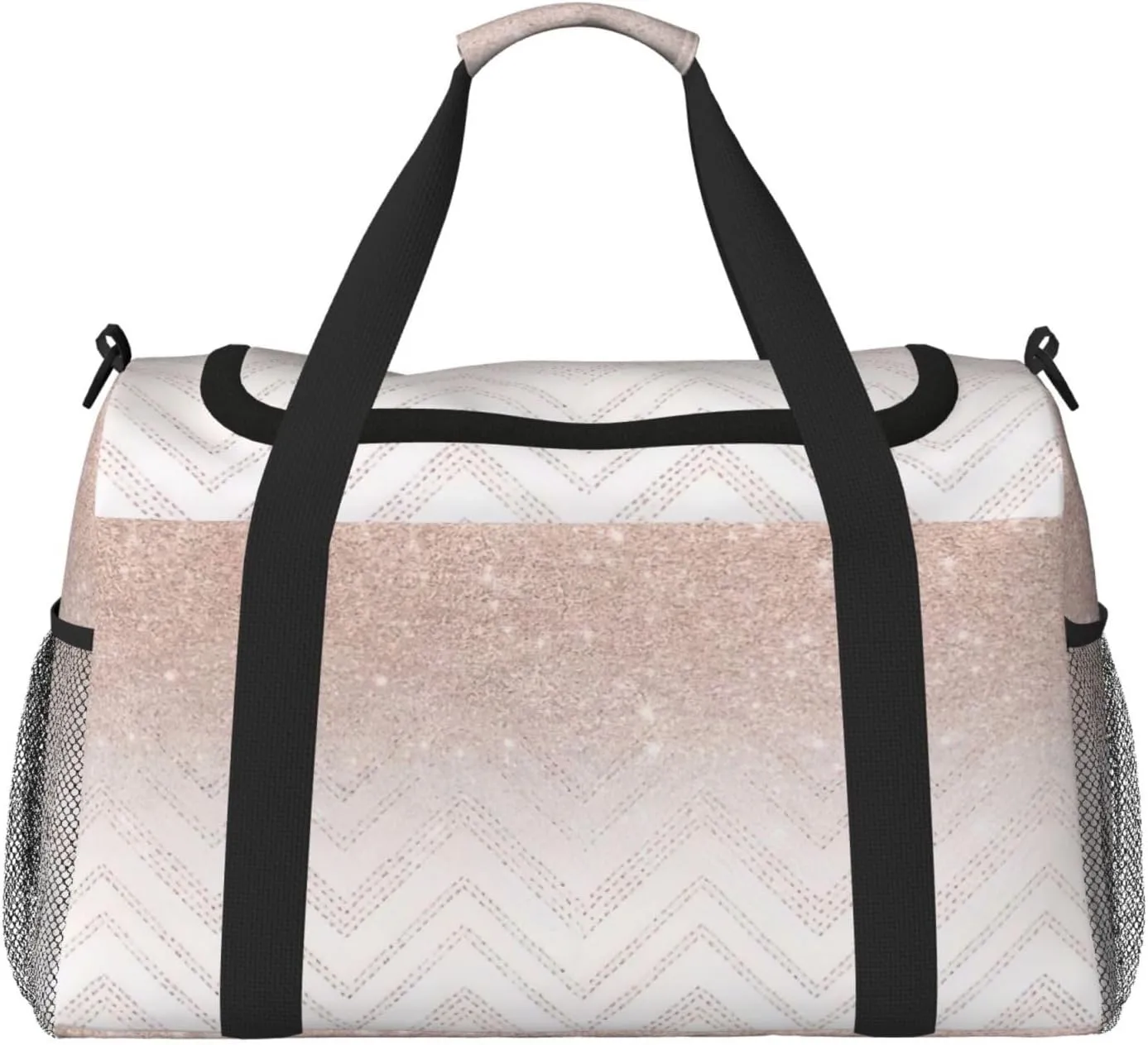 Glittery Pretty Pattern print Large Canvas Travel Duffel Bag Weekender Bags for Women Overnight Bag Carry On Tote Bag