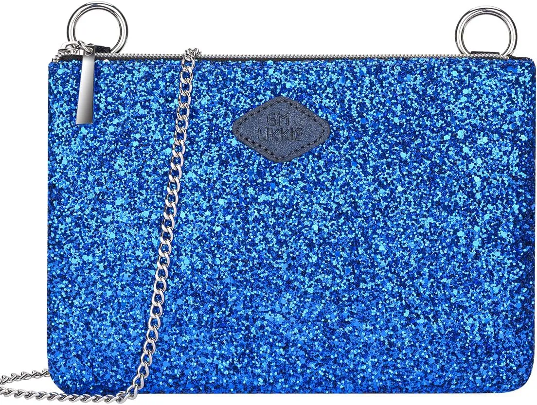 GM LIKKIE Crossbody Clutch Purse for Women, Glitter Evening Bag, Sequin Wedding Handbag for Party