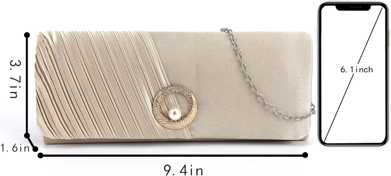 Goclothod Evening Clutch Handbag Women Fashion Crossbody Shoulder Bag Chain Purse