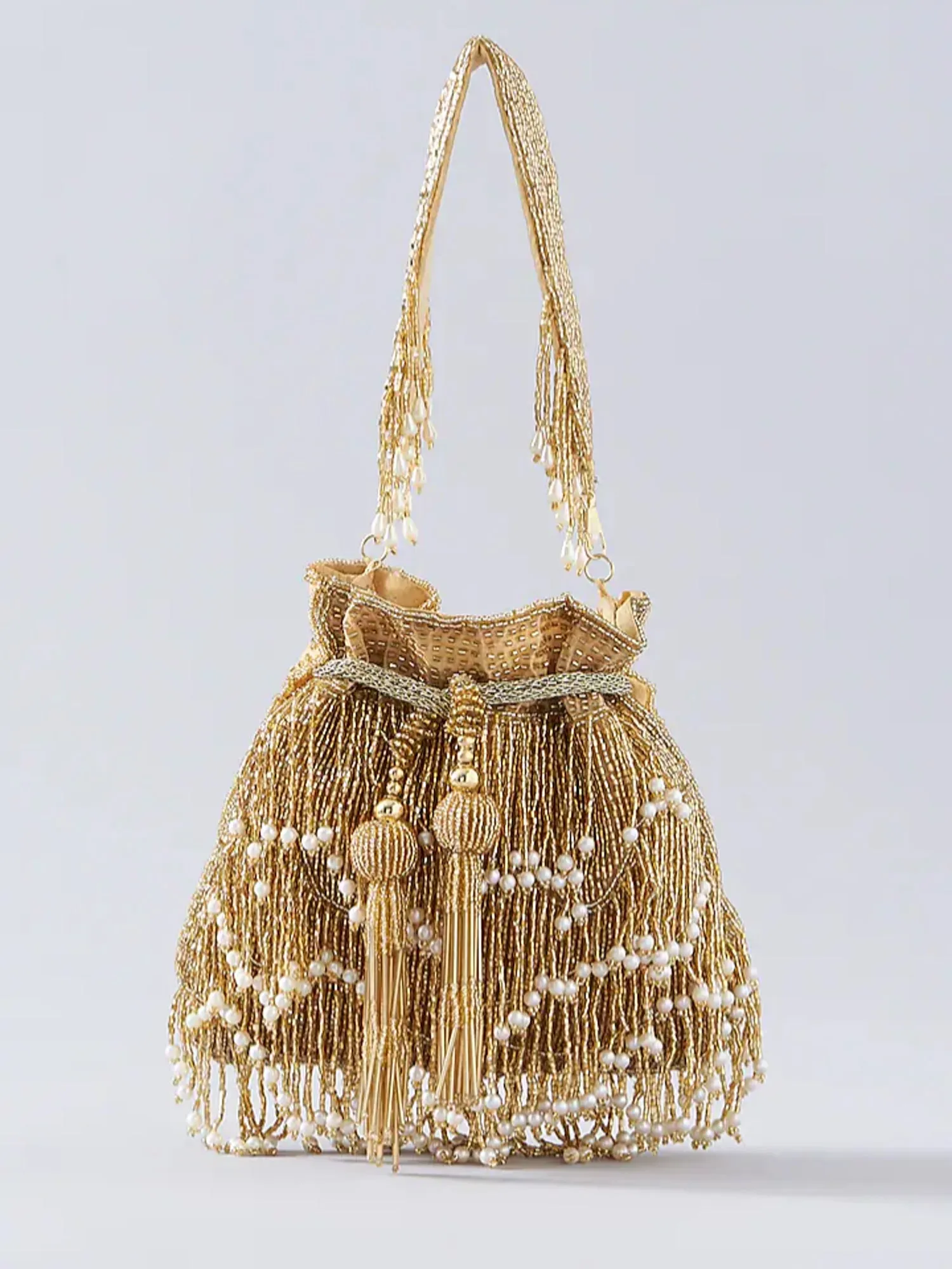 Gold Fringe Glam Potli