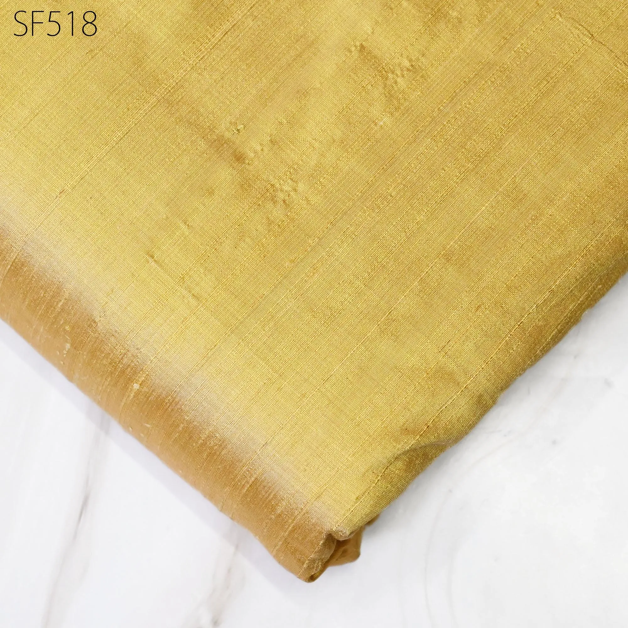 Gold Pure Dupioni Plain Silk Indian Raw Silk Fabric by the yard Dupion Wedding Evening Dress Home Pillow Cushion Table Cover Crafting Sewing