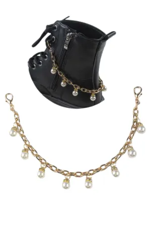 Gold with Pearl Charms Purse Chain