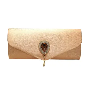 Gorgeous Glittering Champagne Pattern Trim Evening Bag