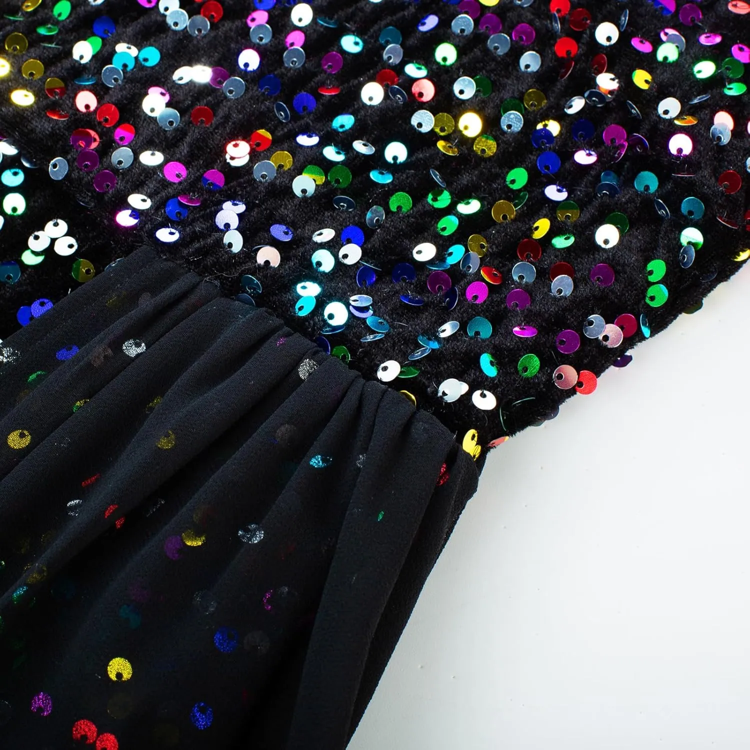 GRACE KARIN Girls Sequin Dress One Sleeve Formal Pageant Prom Party Dresses Size 5-14