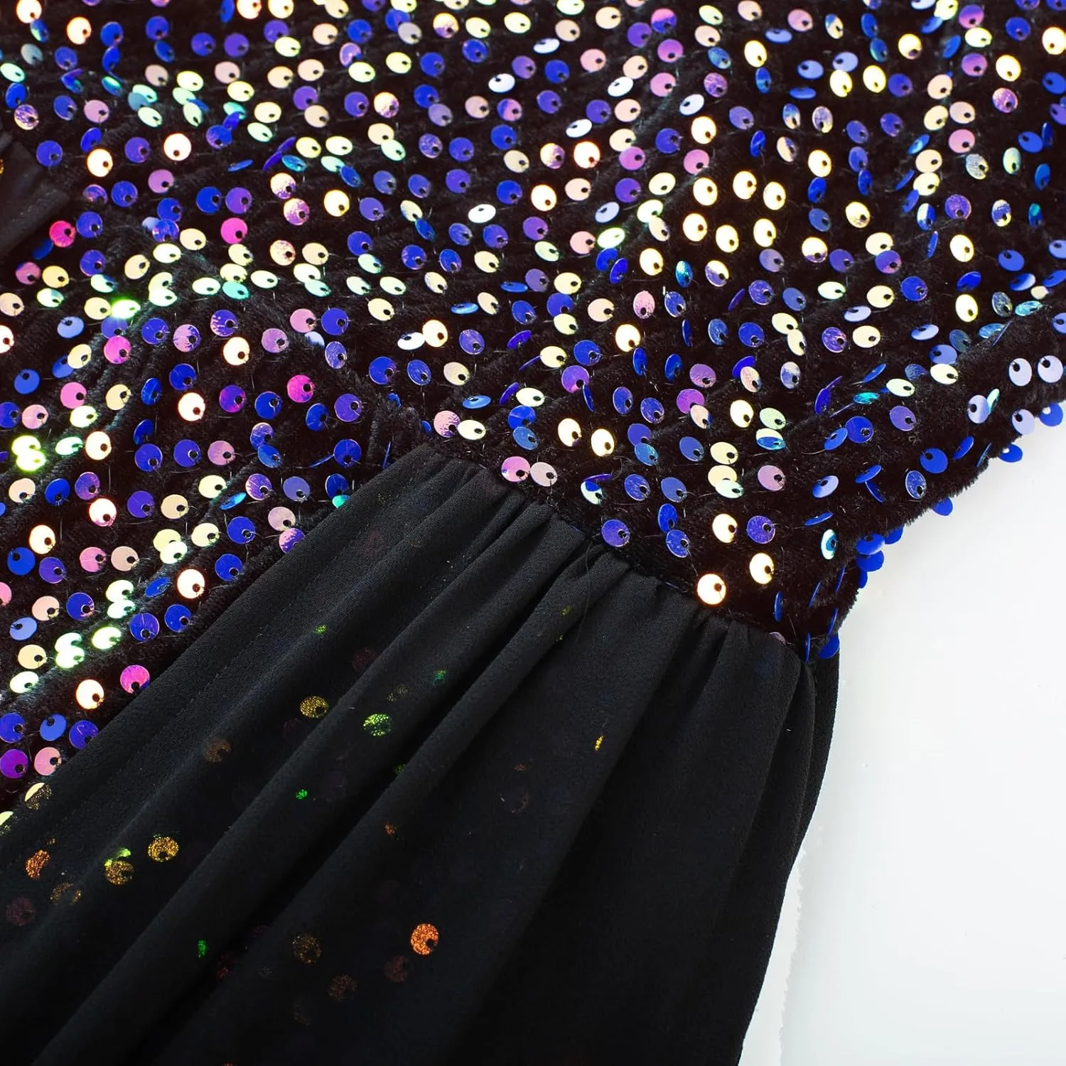GRACE KARIN Girls Sequin Dress One Sleeve Formal Pageant Prom Party Dresses Size 5-14