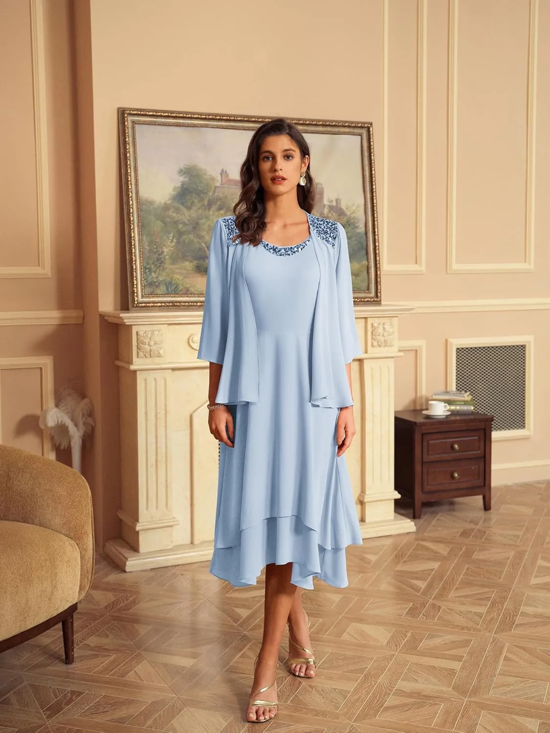 GRACE KARIN Women Dresses for Party Formal 2025 Mother of The Bride Dress Wedding Guest Dress with Jacket