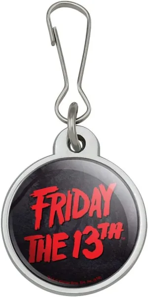 GRAPHICS & MORE Friday the 13th Logo Jacket Handbag Purse Luggage Backpack Zipper Pull Charm