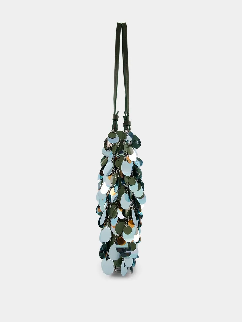 Green and Blue Sequined Shoulder Bag