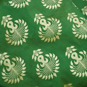 Green Brocade Wedding Dress Making Banarasi Fabric Bridesmaid lehenga Clutches Curtain Fabric by the yard Banaras skirt Blended Silk brocade