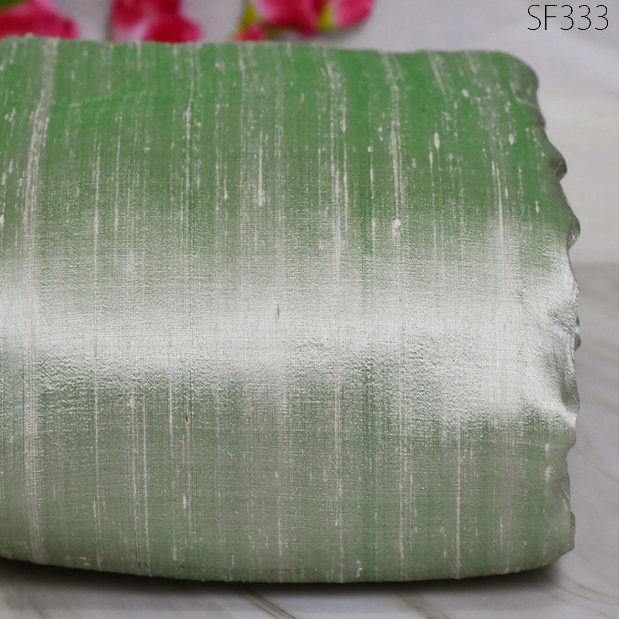 Green White Pure Dupioni Fabric Yardage Wedding Bridesmaid Prom Dresses Indian Iridescent Raw Silk Dupion Crafting Sewing upholstery Drapery