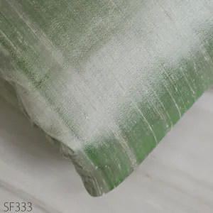 Green White Pure Dupioni Fabric Yardage Wedding Bridesmaid Prom Dresses Indian Iridescent Raw Silk Dupion Crafting Sewing upholstery Drapery