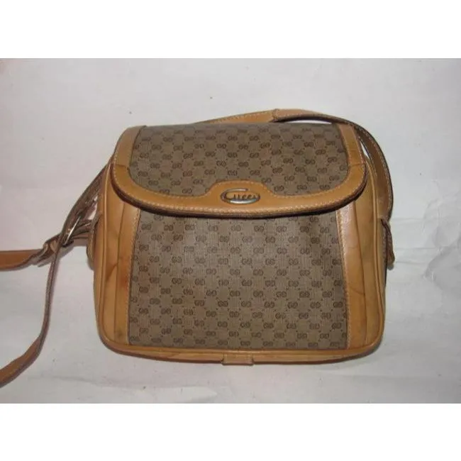 Gucci Gg Supreme Guccissima Brown Micro G Print Coated Canvas Leather Shoulder Bag