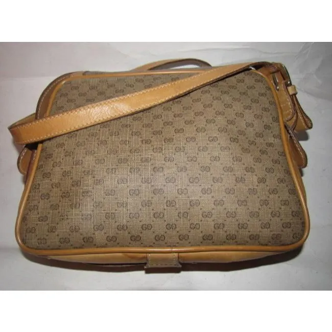 Gucci Gg Supreme Guccissima Brown Micro G Print Coated Canvas Leather Shoulder Bag