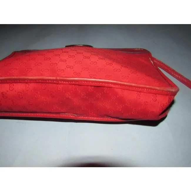 Gucci Vintage Purses Red Gg Canvas Clutch