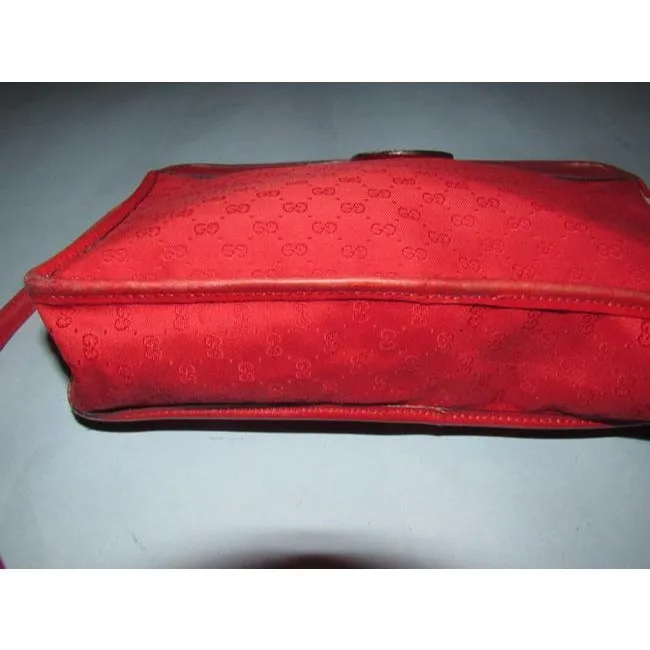 Gucci Vintage Purses Red Gg Canvas Clutch