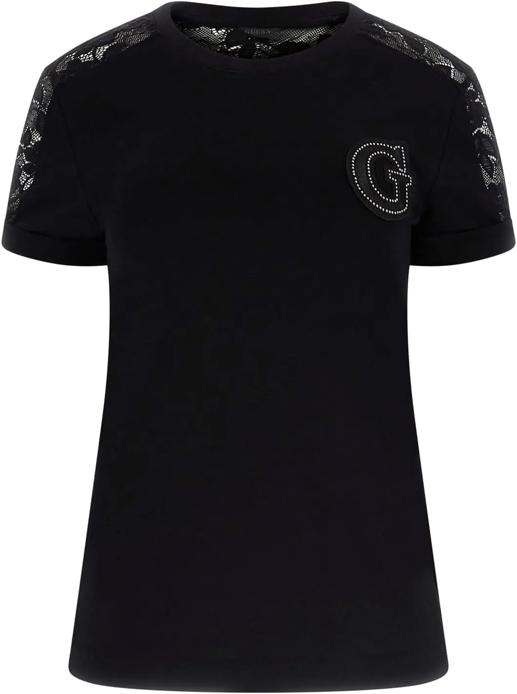 GUESS Women's Short Sleeve Lace Tee